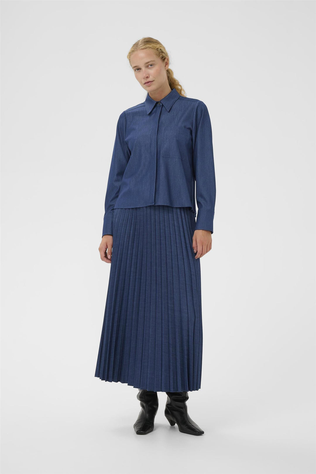 CHERRIE SKIRT - Dark Denim
