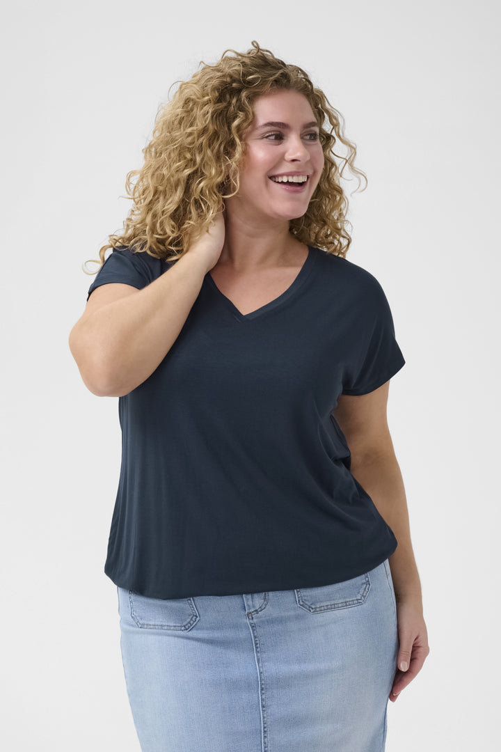 KCjena V-neck T-Shirt - Midnight Marine