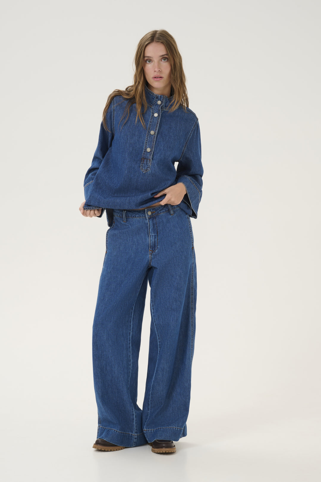 Hilma 171 X-Wide Pant - Medium Blue Wash