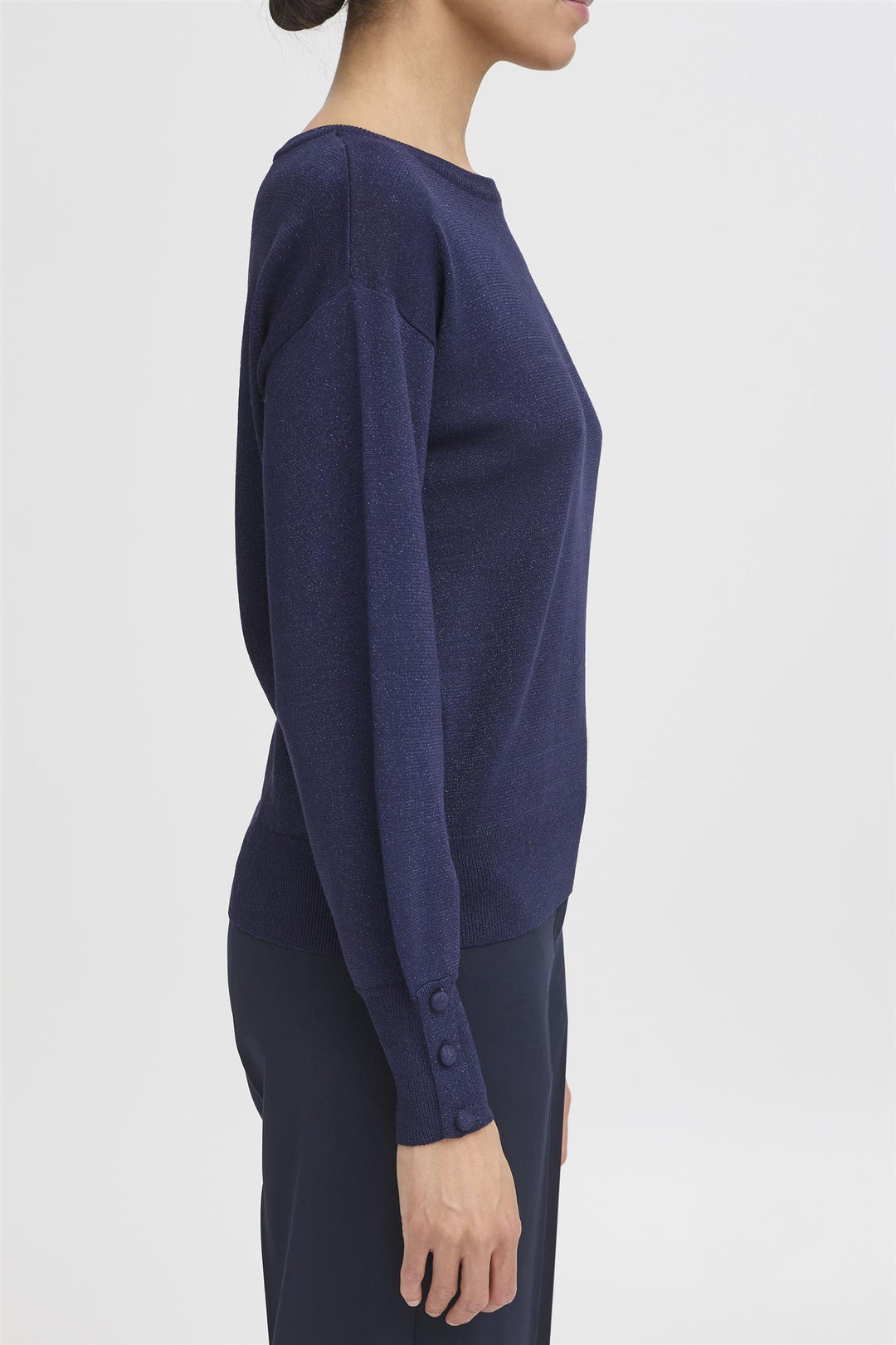 BYMOBBE BOATNECK JUMPER - EVENING BLUE