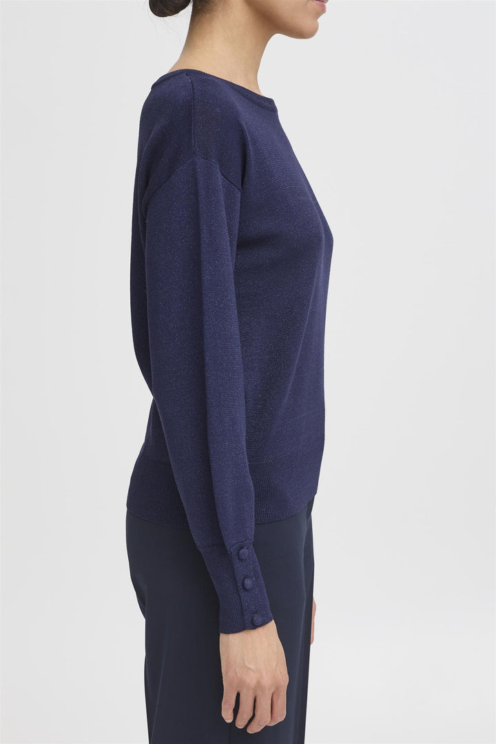 BYMOBBE BOATNECK JUMPER - EVENING BLUE