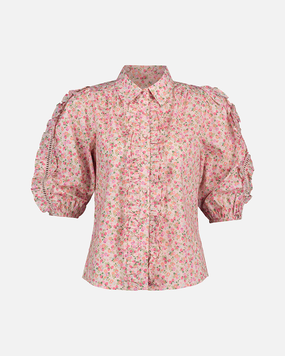 Sara Strawberry Blouse - Rose Petal