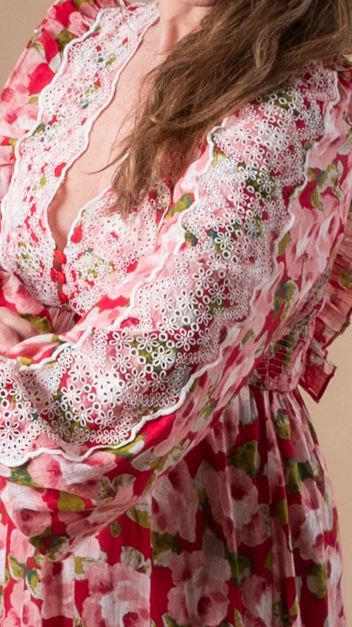 Cotton Slub Maxi Dress - Romance