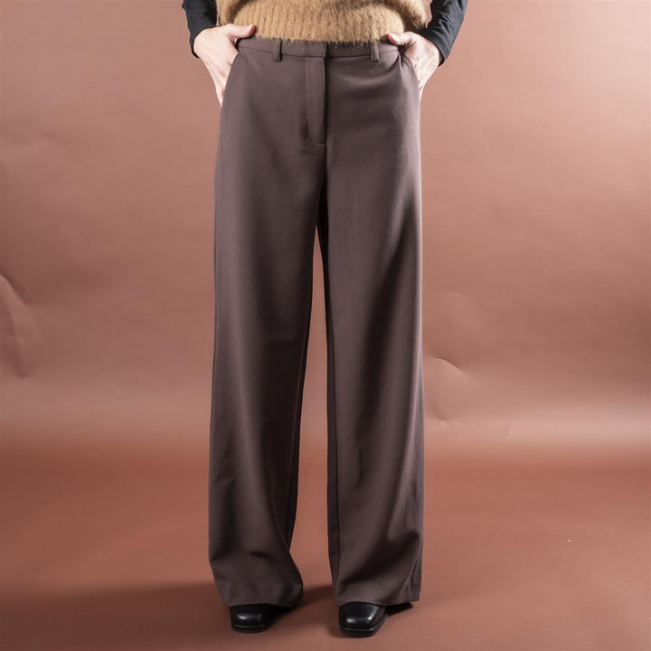 Macy Michelle HighWaist Wide Pant Long - Hot Fudge