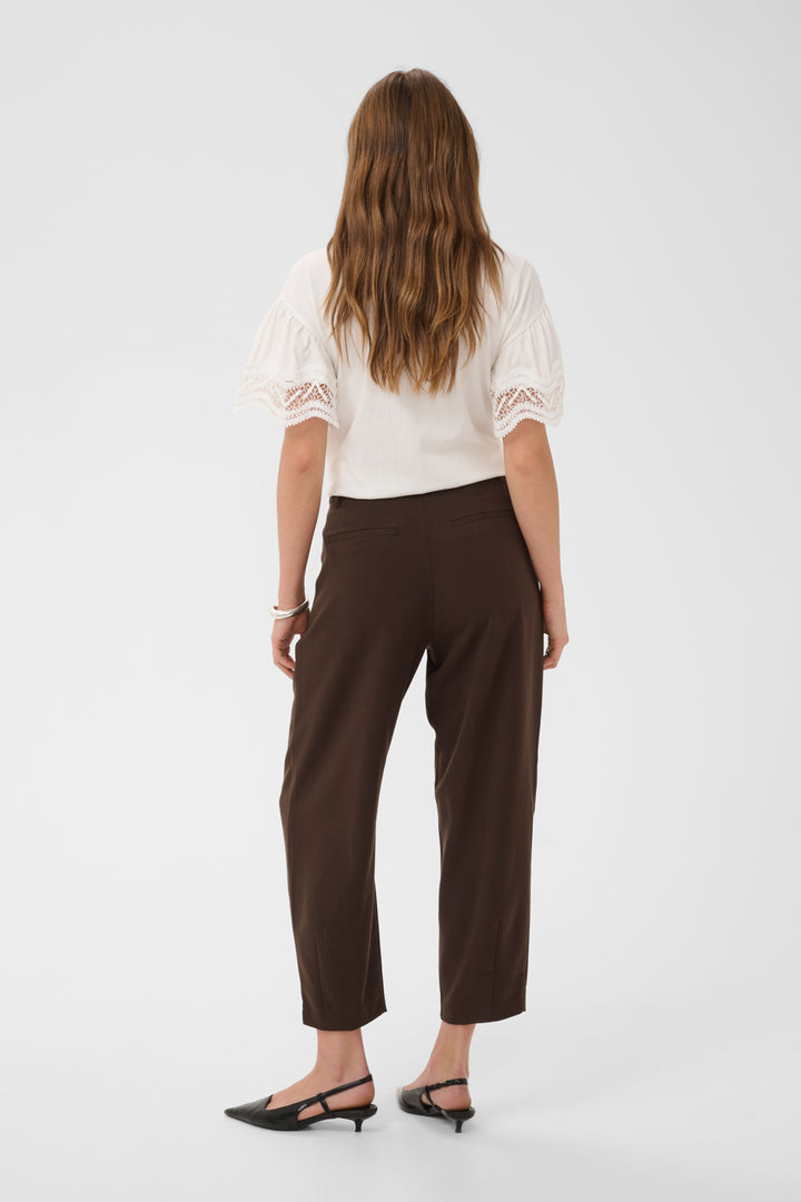 Kamerle 7/8 Pants Suiting- Coffee Bean