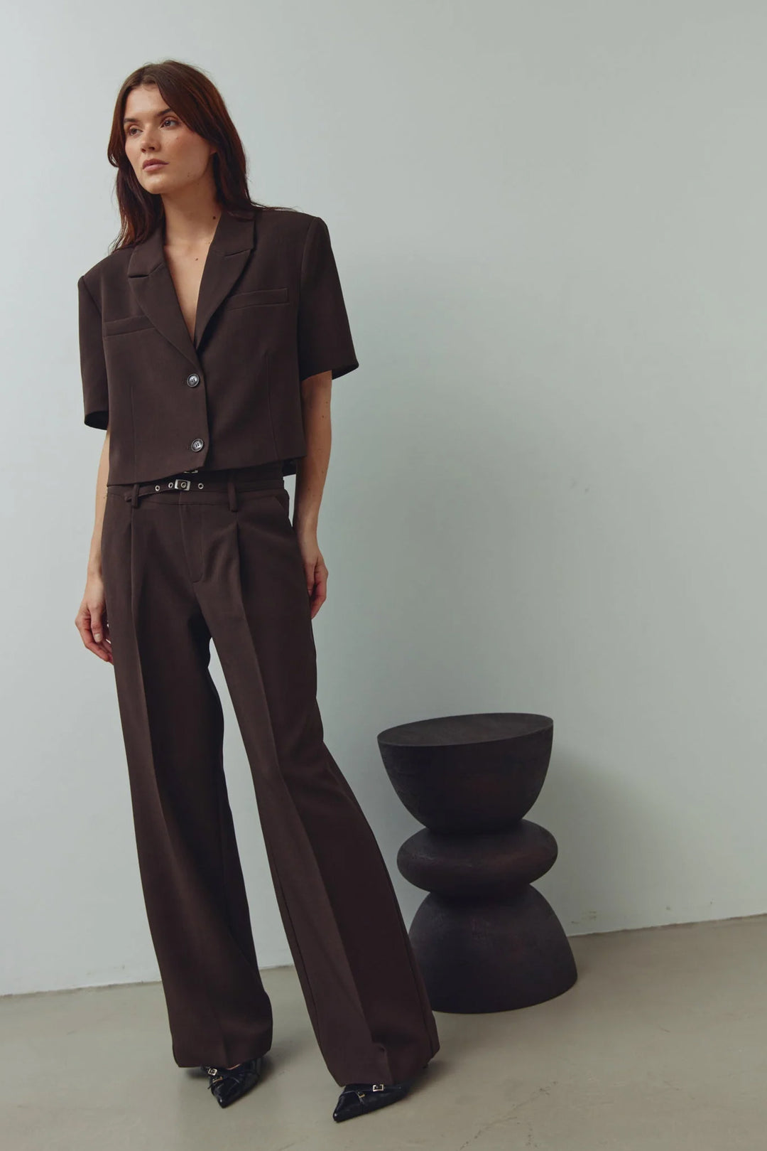 Darryl HighWaist Pant - Chocolate