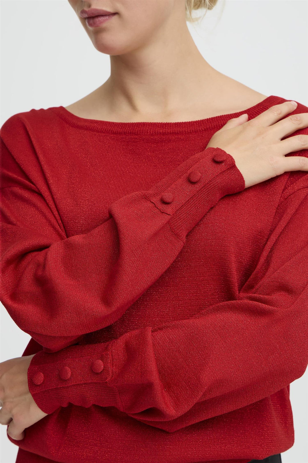 BYMOBBE BOATNECK JUMPER - Barbados Cherry