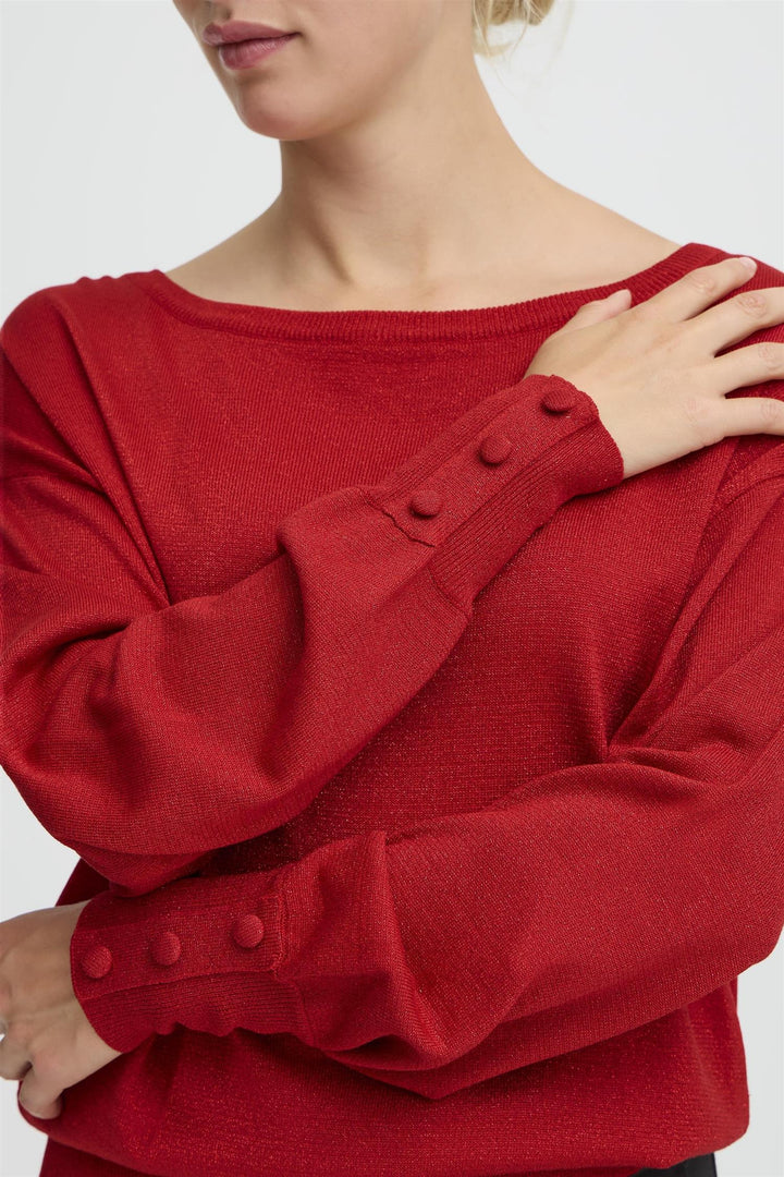 BYMOBBE BOATNECK JUMPER - Barbados Cherry