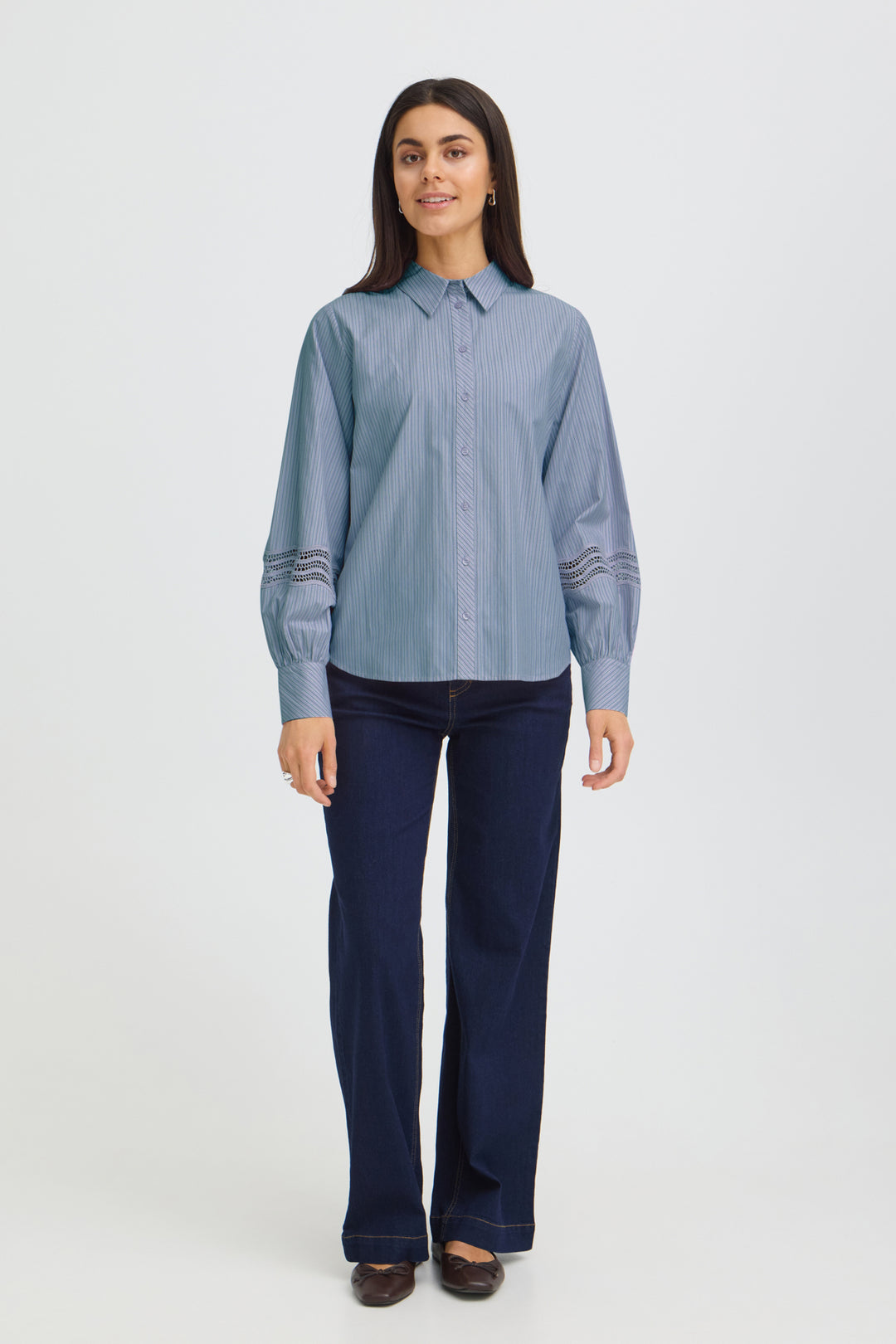 FRYARA Shirt - BLUE BLIZZARD STRIPE