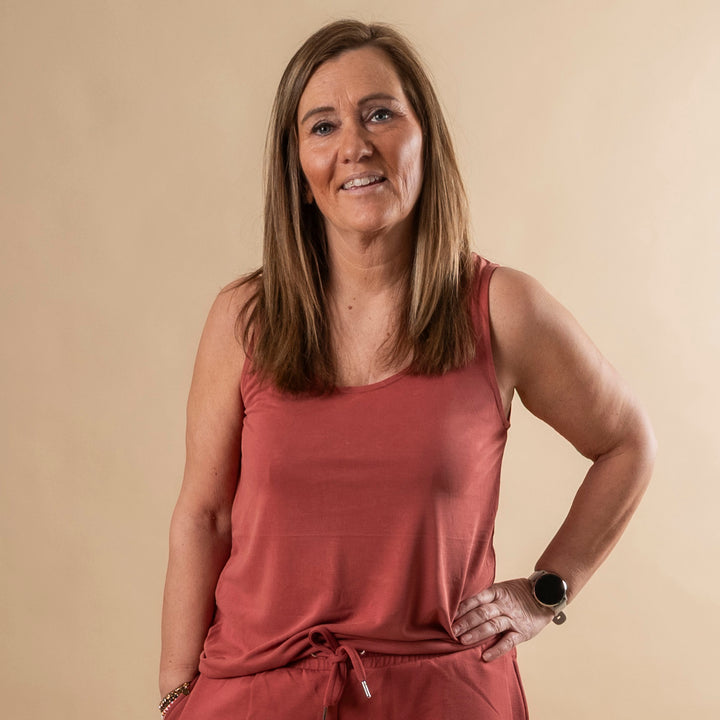 BYPERL TANK TOP - Marsala