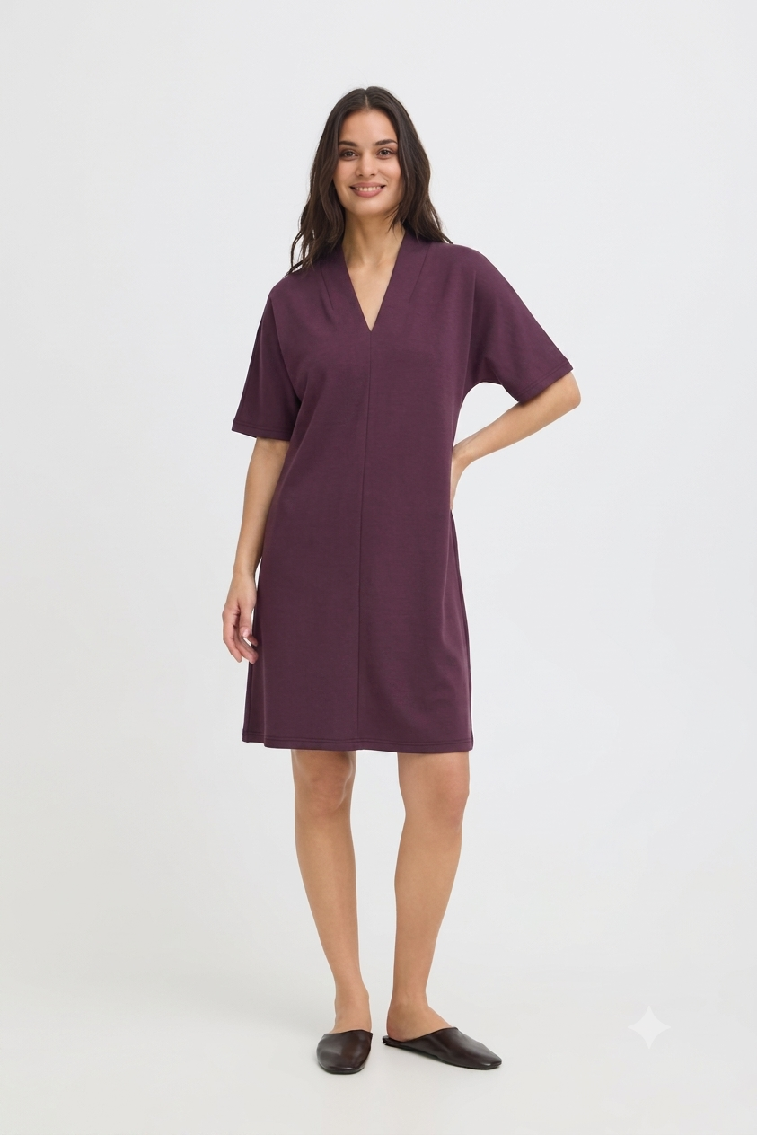 BYPUSTI VNECK  DRESS - Fig