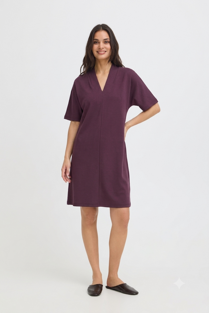 BYPUSTI VNECK  DRESS - Fig