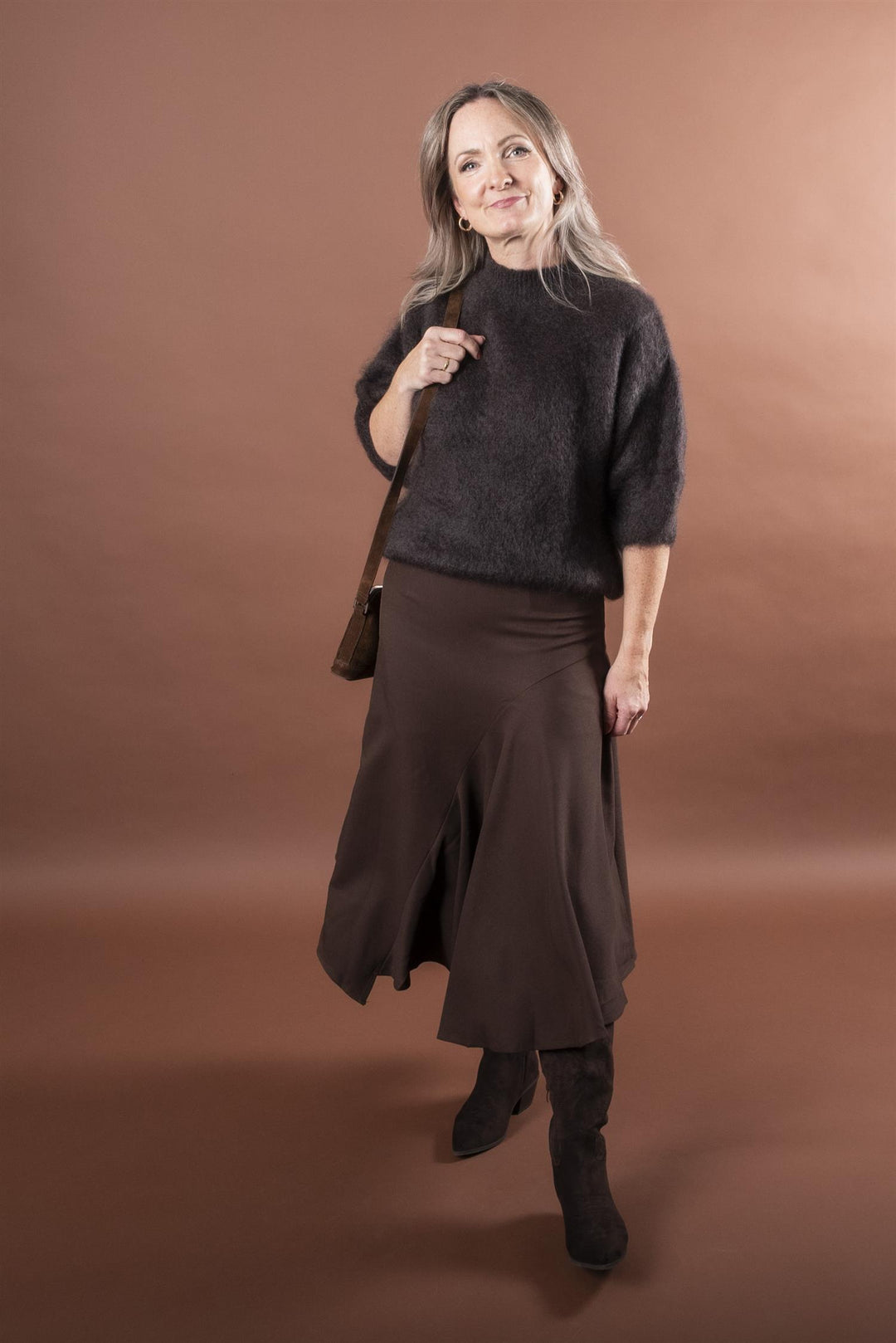 Asymmetric Skirt - Choco