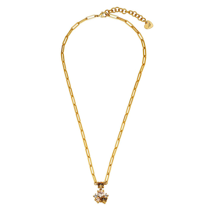 Tanzy Necklace - SG/Crystal, Golden