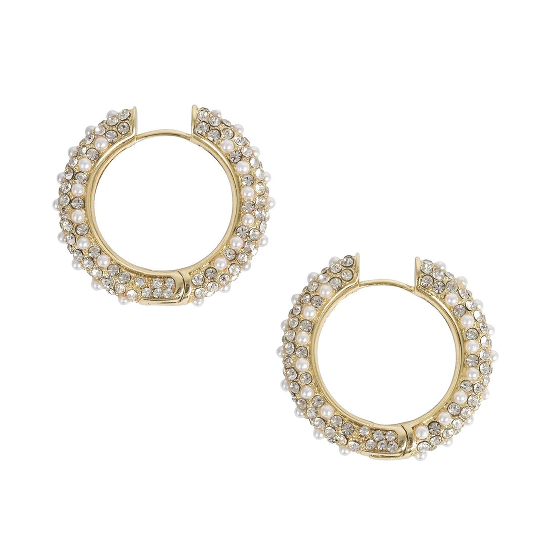 Cosmic Hoops by Tone Damli - Gold/Crystal