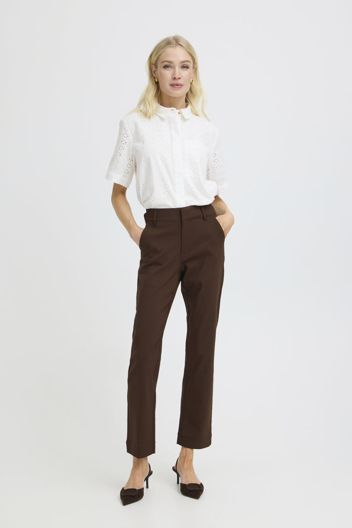 BYDIXI STRAIGHT PANTS - Chicory Coffee