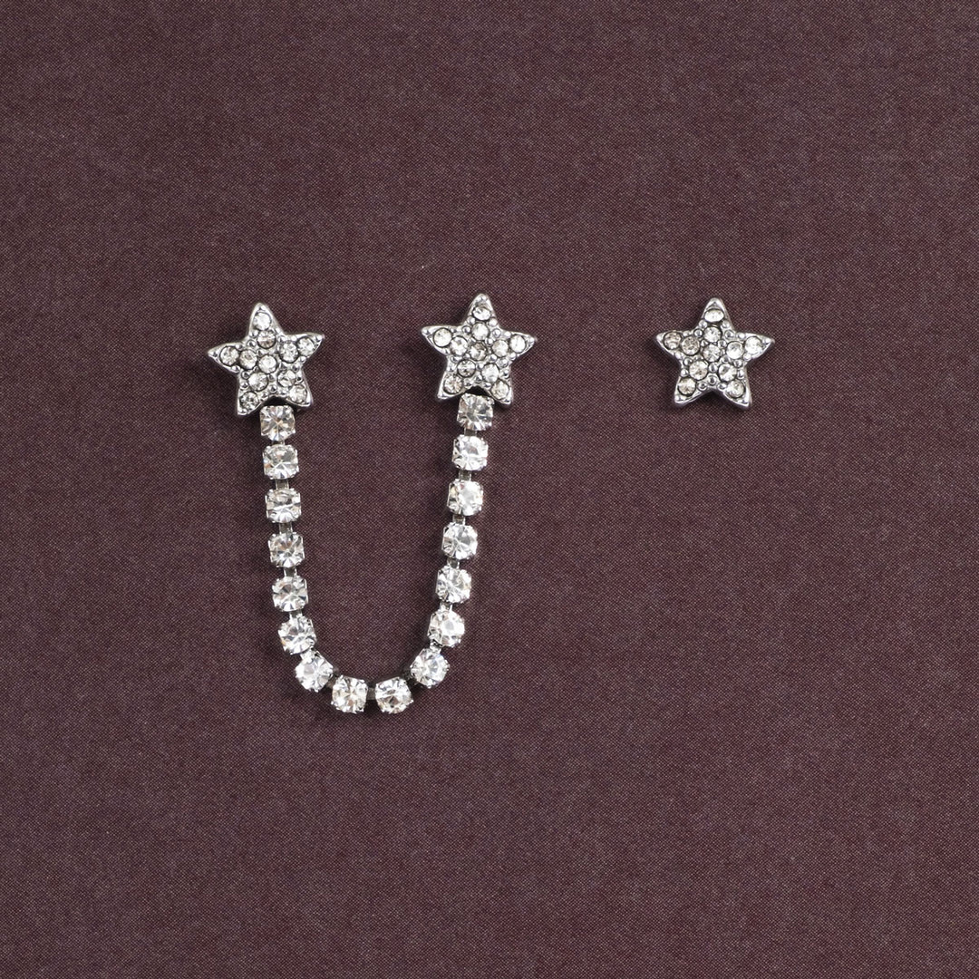 Stars Earring Set - Silver - Tone Damli x A&amp;C Oslo