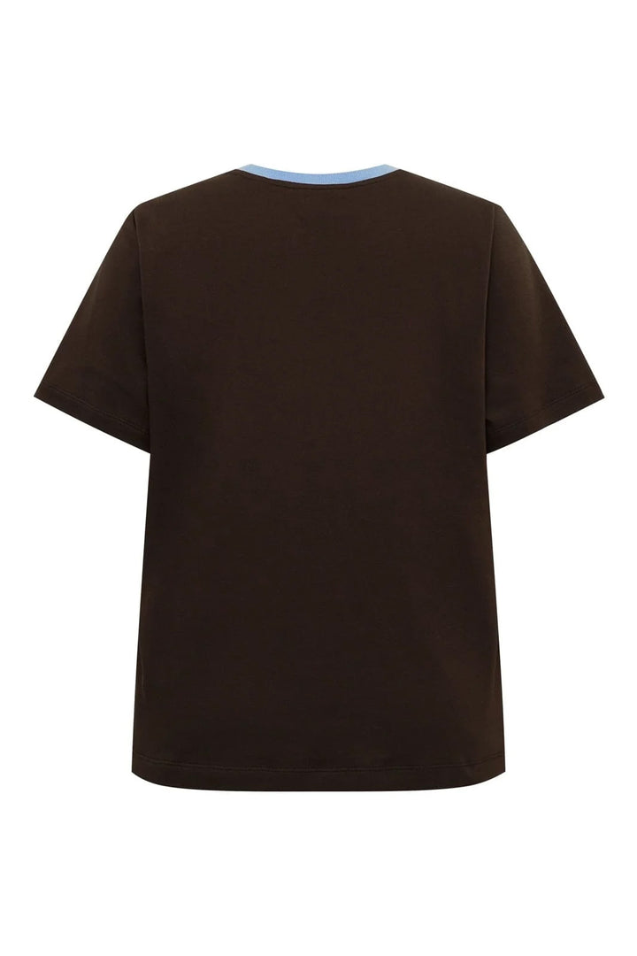 BasGo Tee - Chocolate / Blue Print