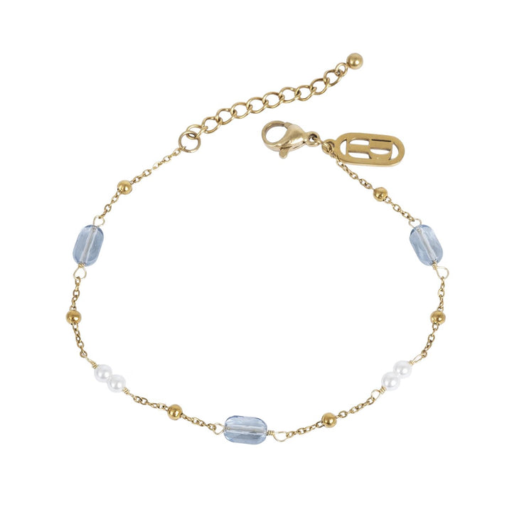 Skylight Bracelet by Tone Damli - Gold/Glass/Pearls