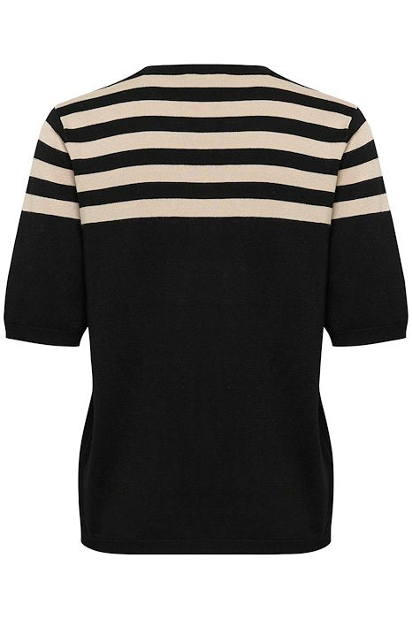 KAlizza Striped Knit - Black/Feather Gray Half Stripe