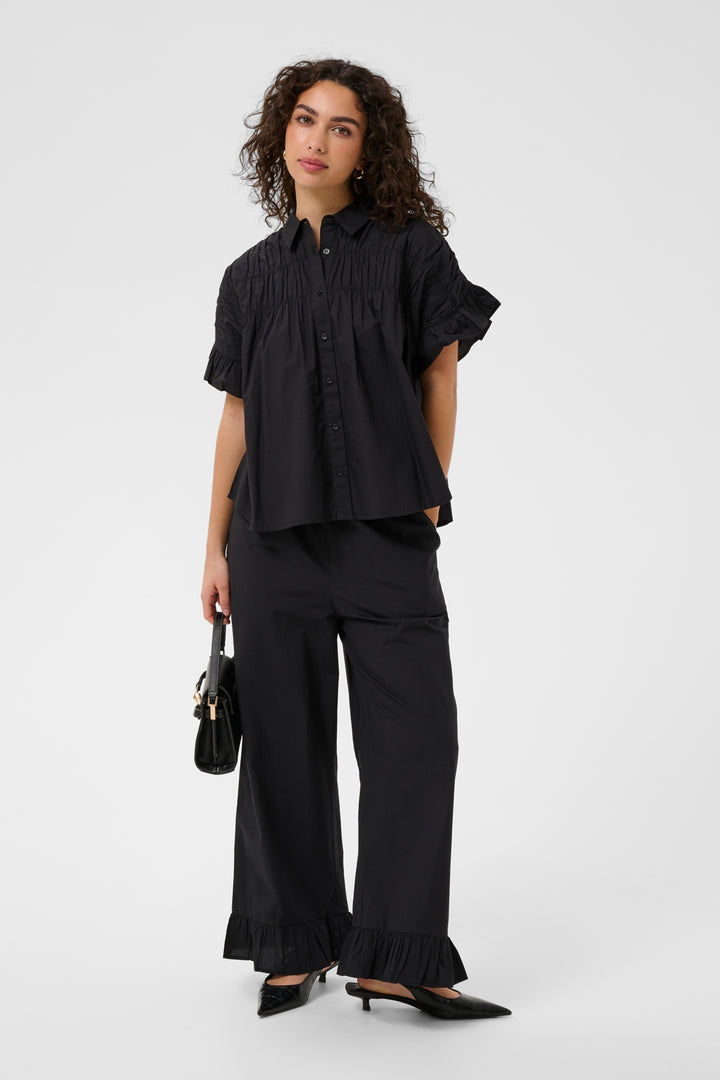 KAverdina Flouncce Shirt - Black Deep