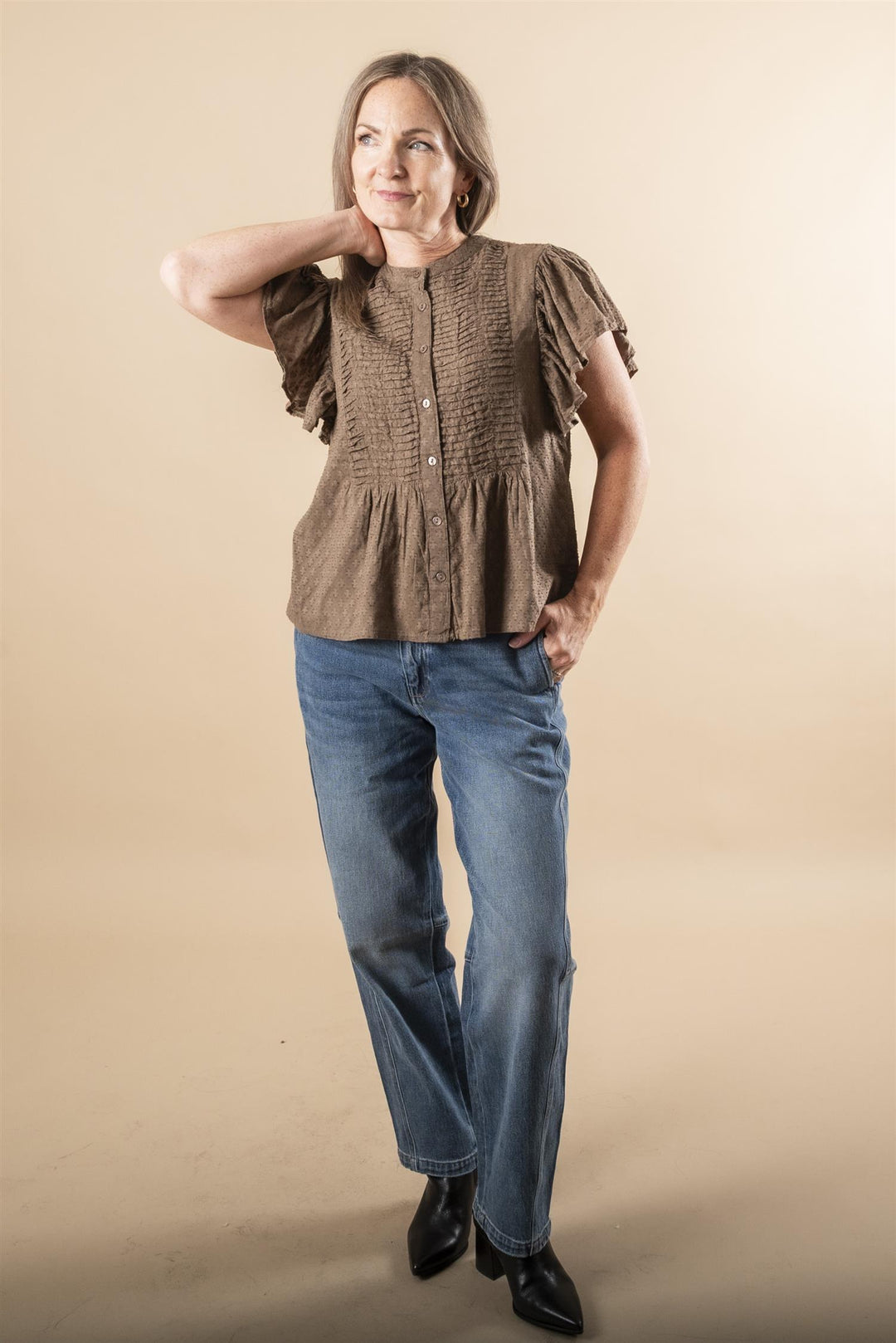 Loulou Blouse - Taupe