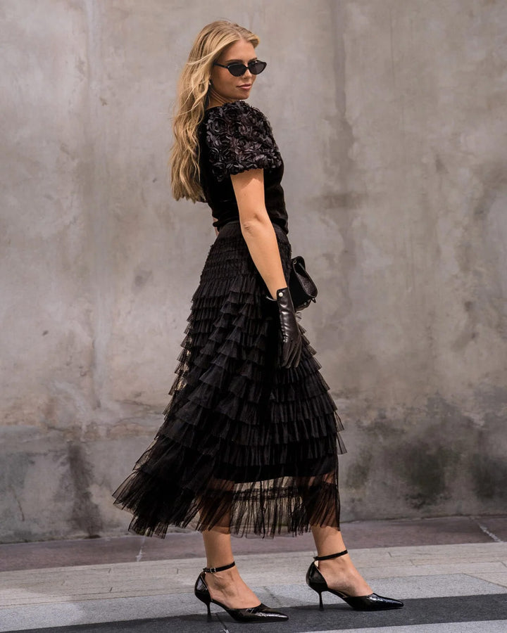 Agnes Tulle Skirt - Black