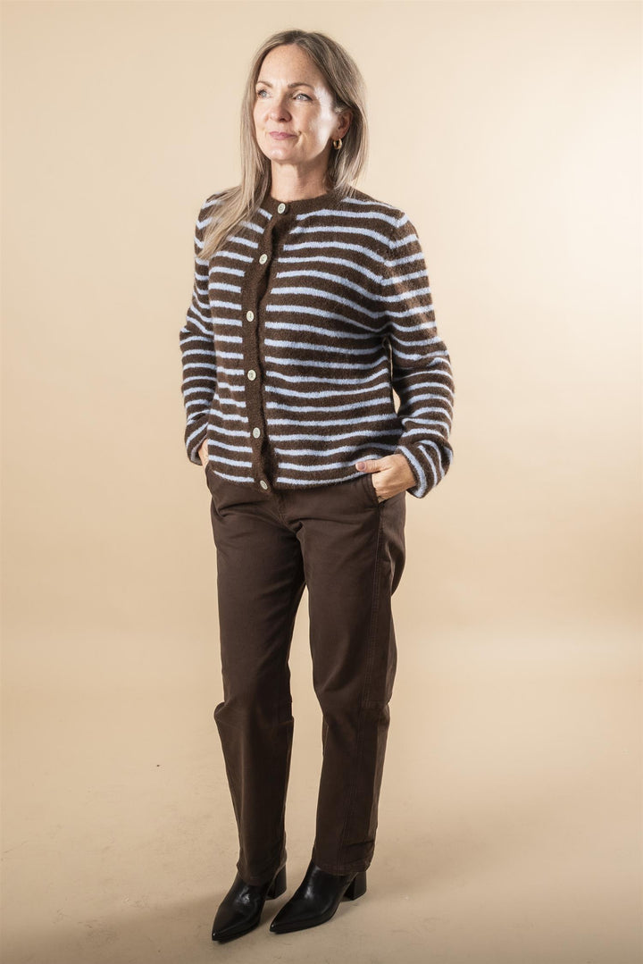 Mertice knit Cardigan - Brown