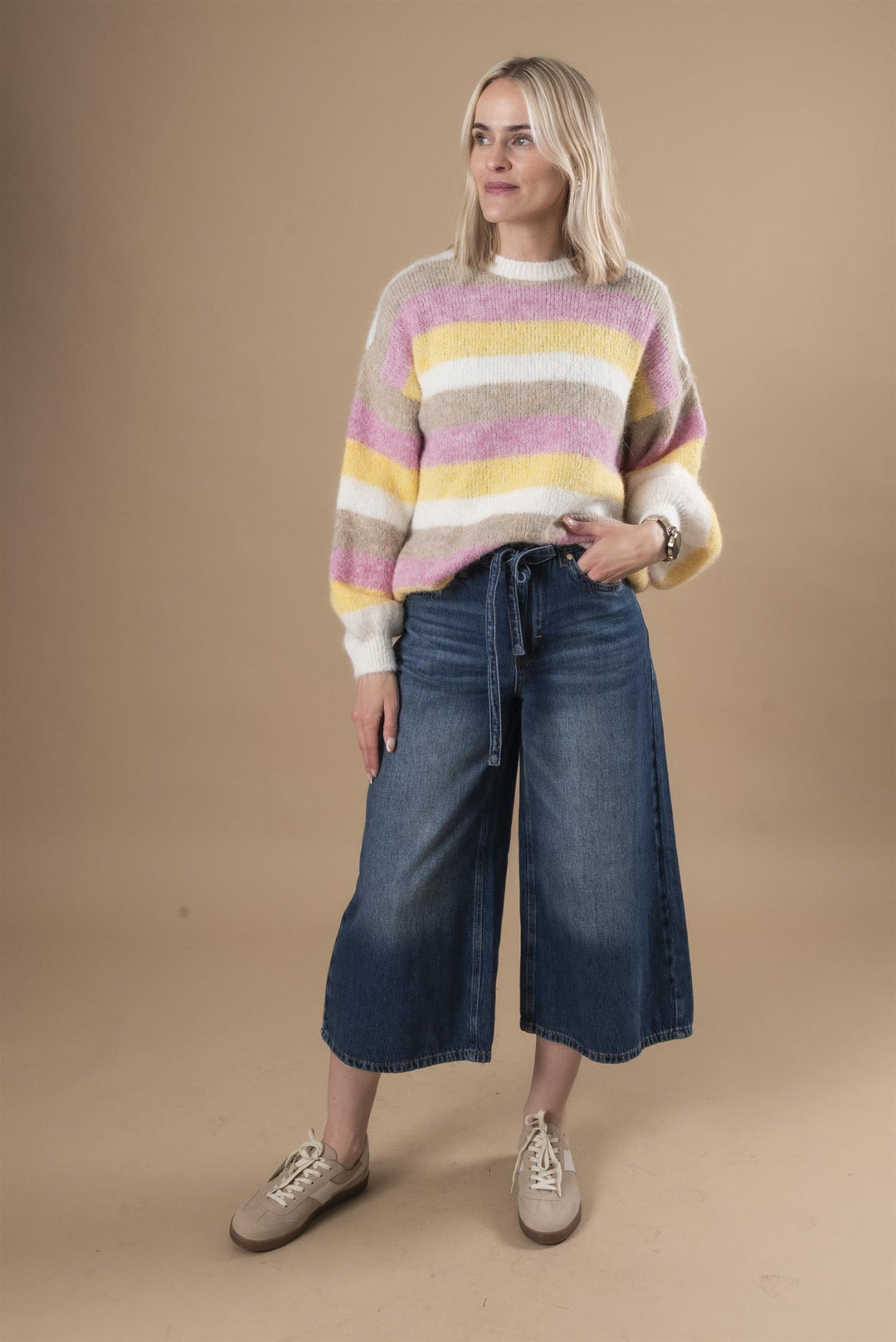 PZALEXI UltraHighWaist JEANS WIDE LEG - Medium blue denim