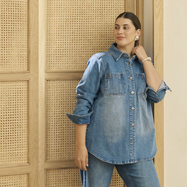 KCleoana Denim Jacket - Vintage Blue