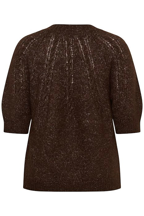 KCciony Knit Cardigan - Coffee Bean Melange