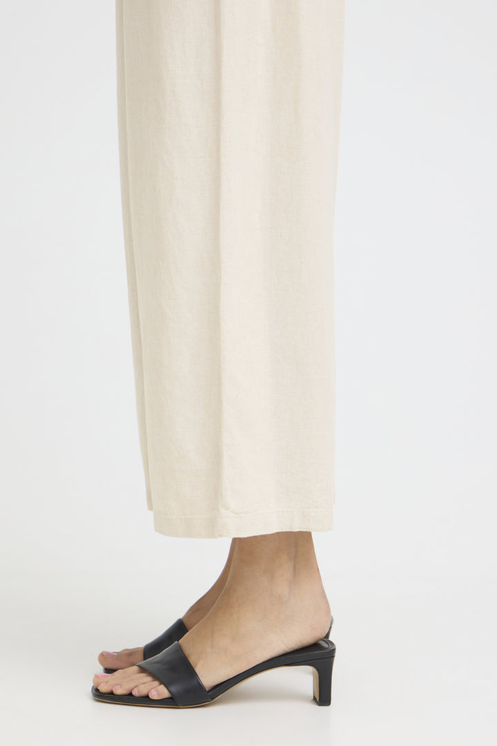 BYFALAKKA Crop Pant - Rainy Day Melange