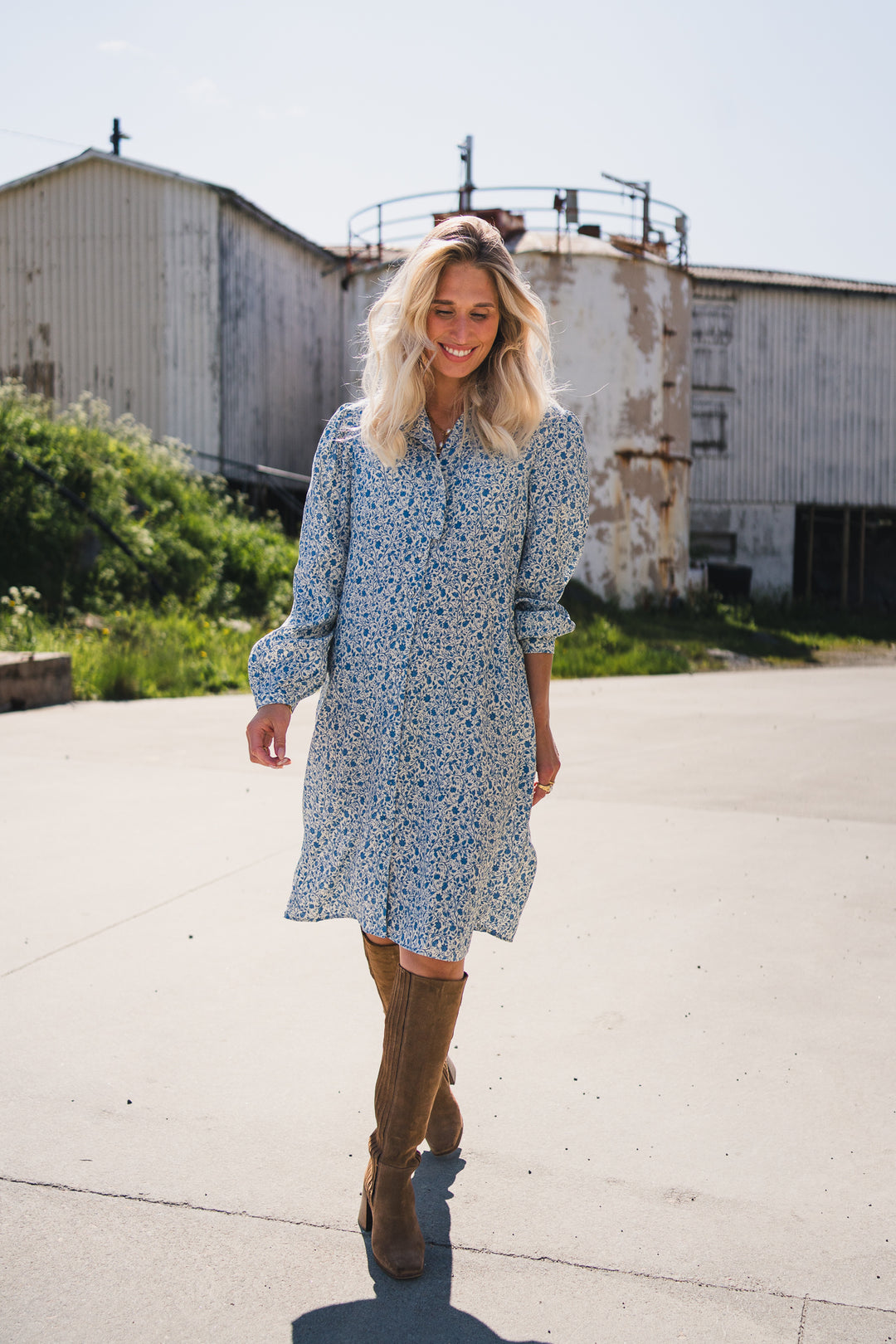 Gry Astrid Shirt Dress  - Chinios Green Flower