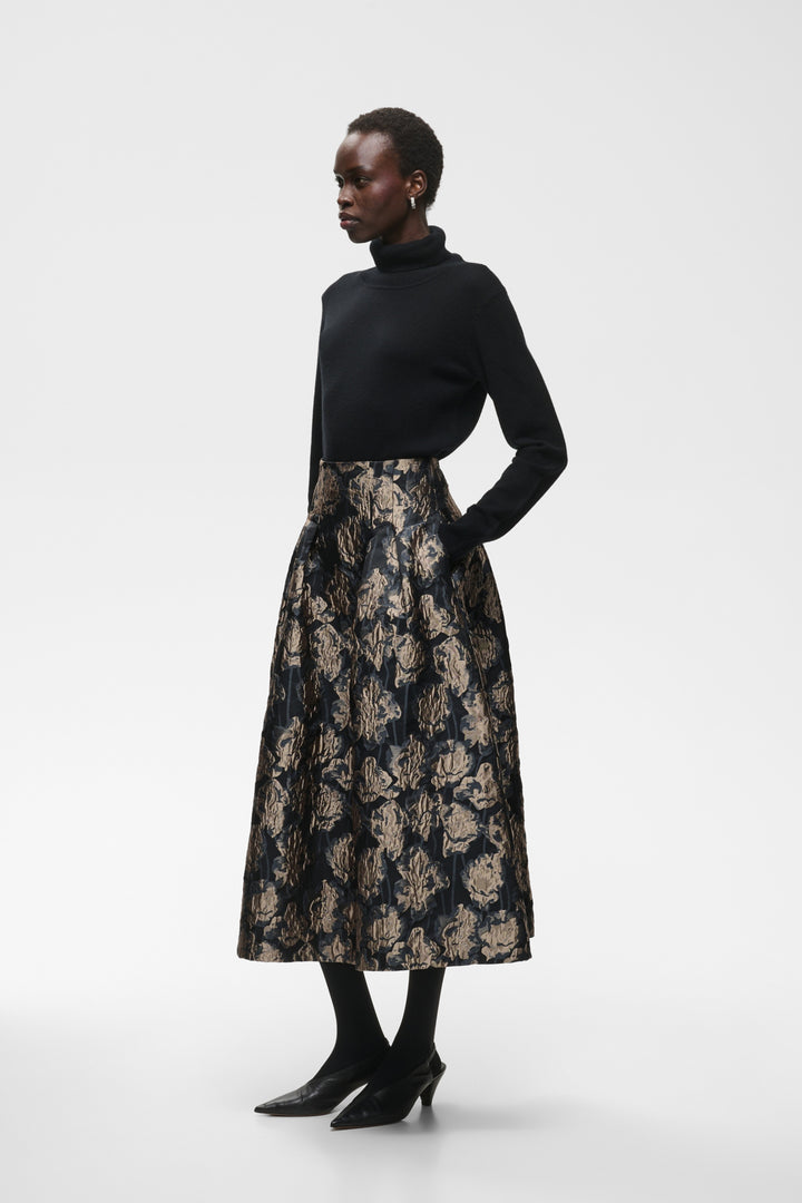 YANCIE SKIRT - FLOWER JACQUARD