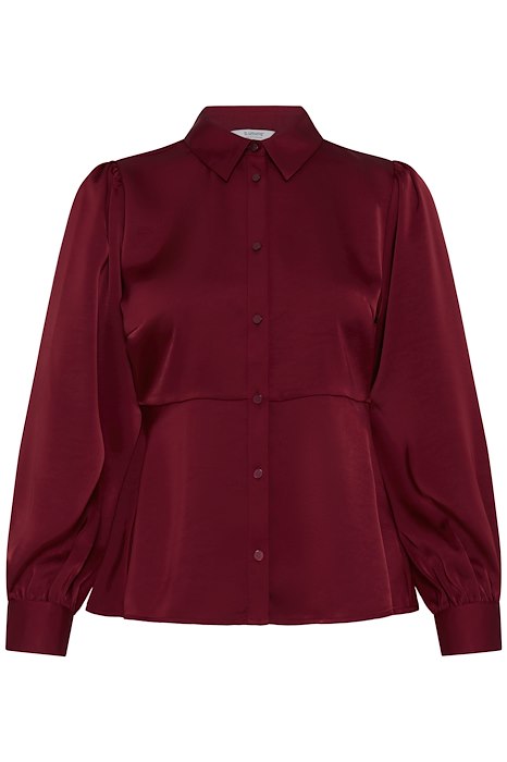 BYISA PEPLUM SHIRT - Sun-Dried Tomato