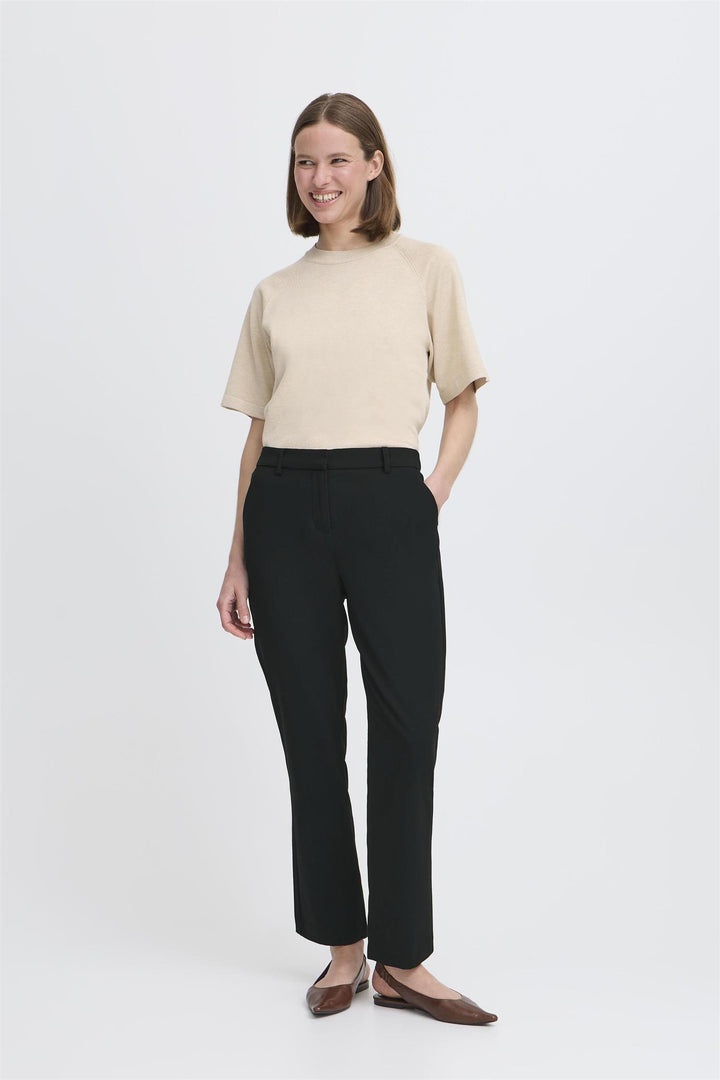 BYDANTA STRAIGTH PANTS - Black
