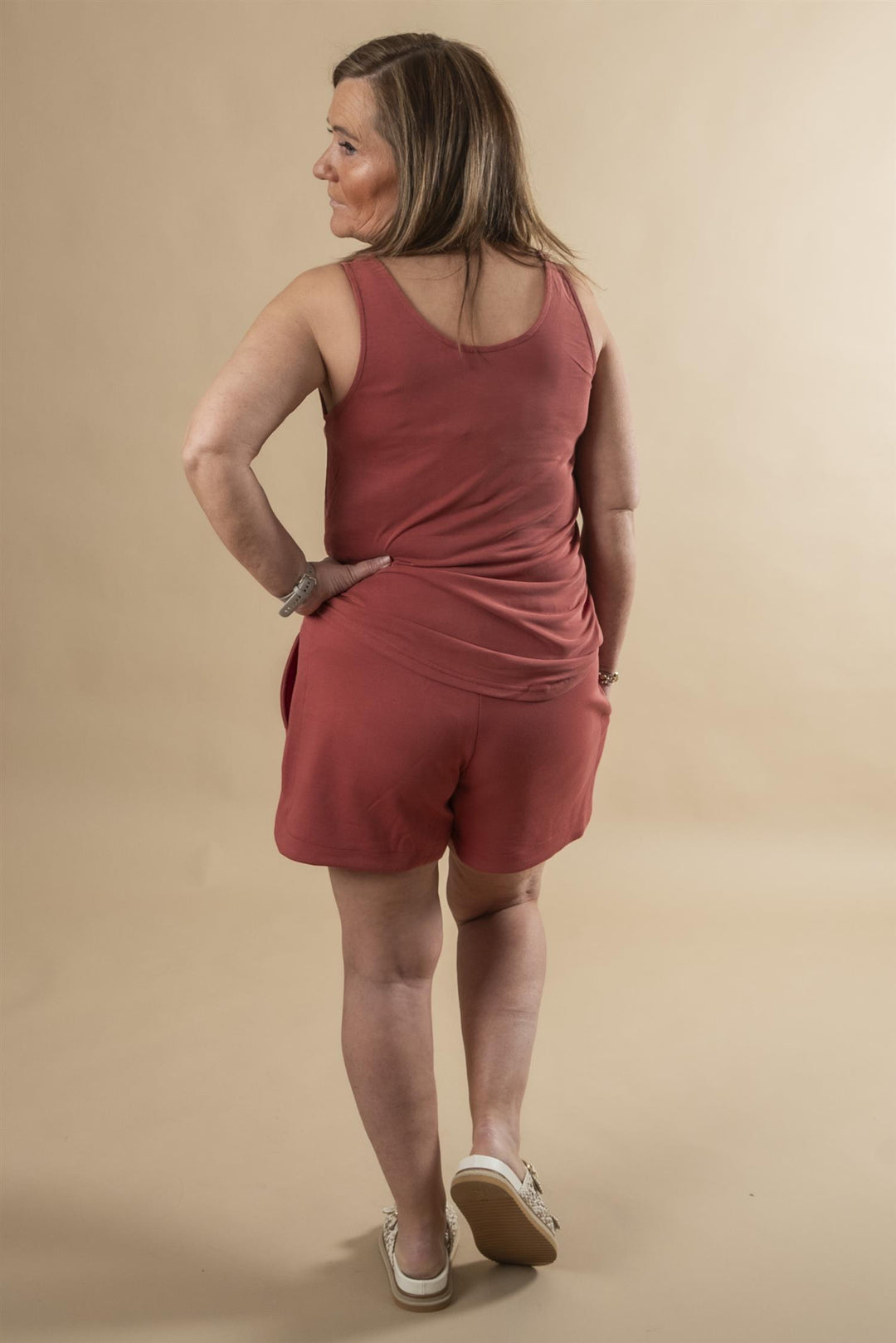BYPERL TANK TOP - Marsala