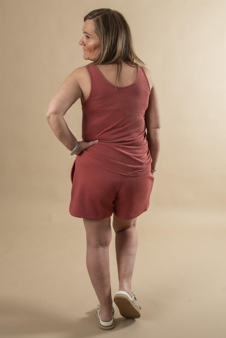 BYPERL TANK TOP - Marsala