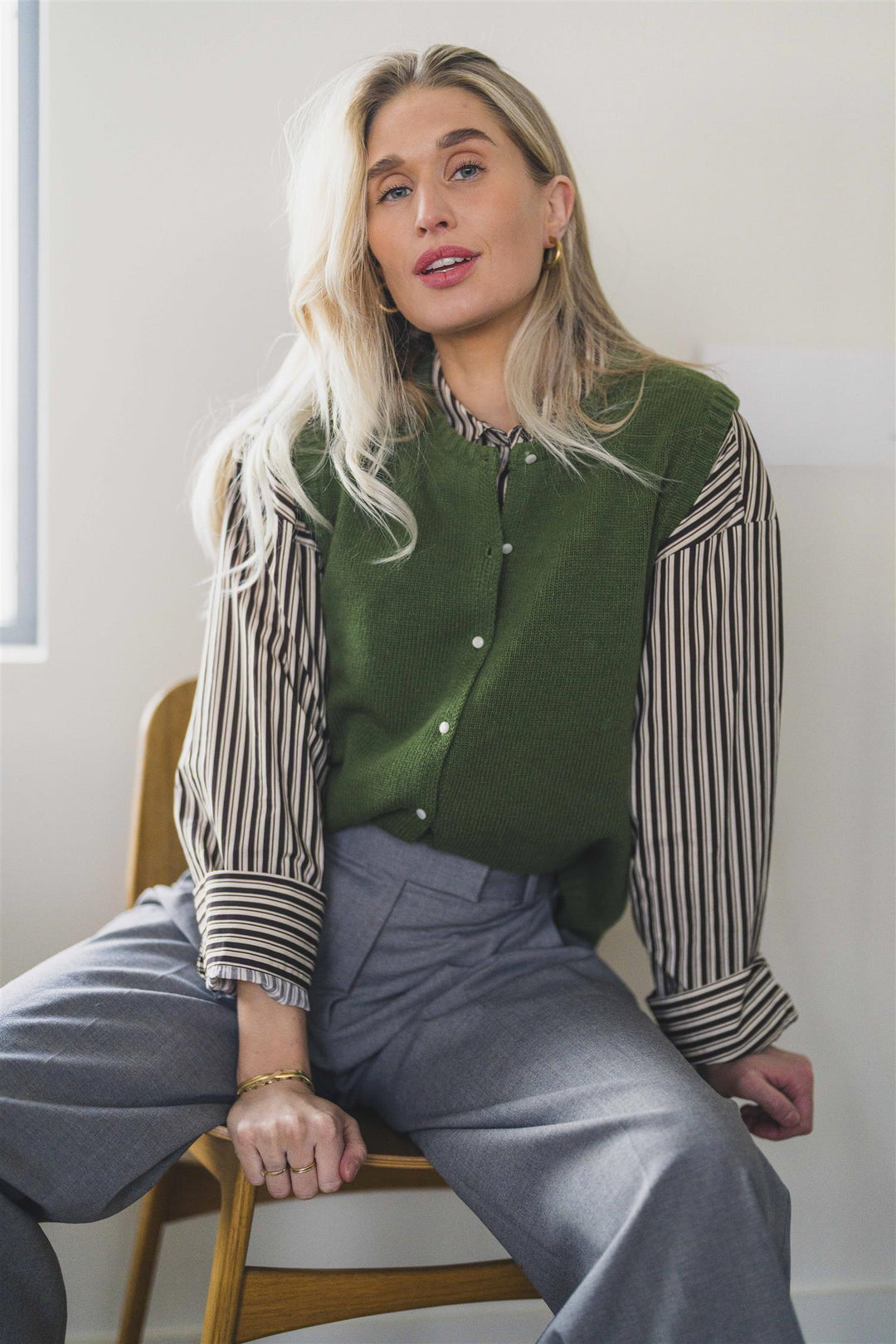 Ina Emma Vest - Chive