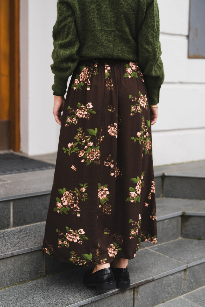 Irene HighWaist Skirt - Misty Rose Flower