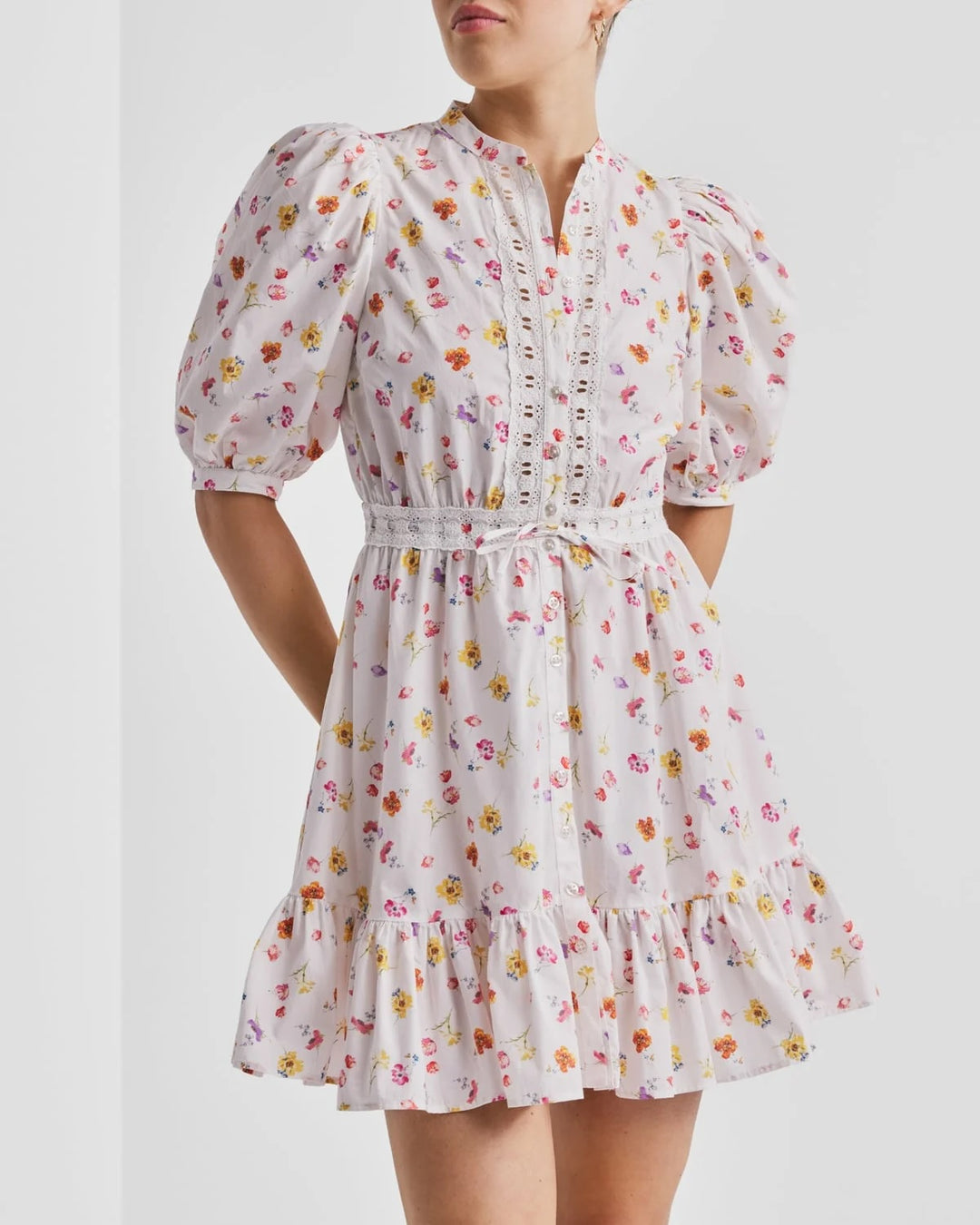 Poplin Mini Dress - Morning Bloom