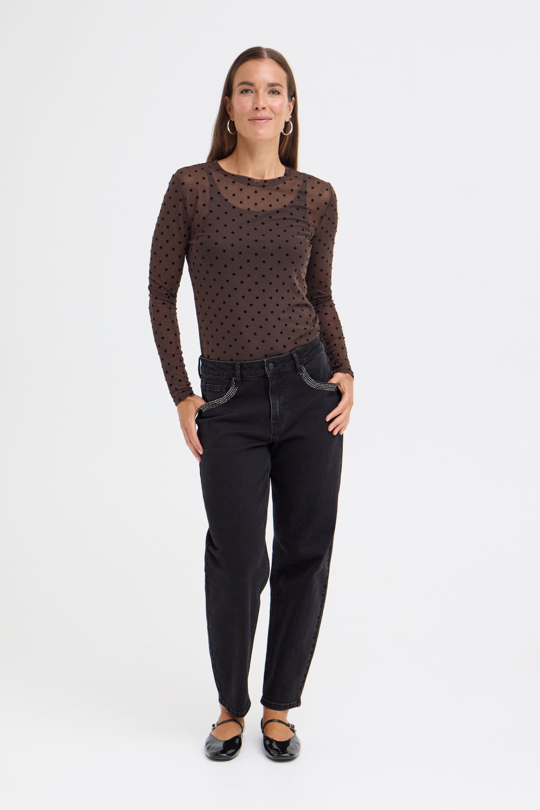 PZFELIZIA HighWaist JEANS TAPERED LEG - Black Denim