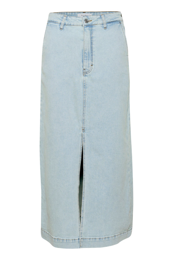 Caliah Maxi Skirt - Light Blue Denim