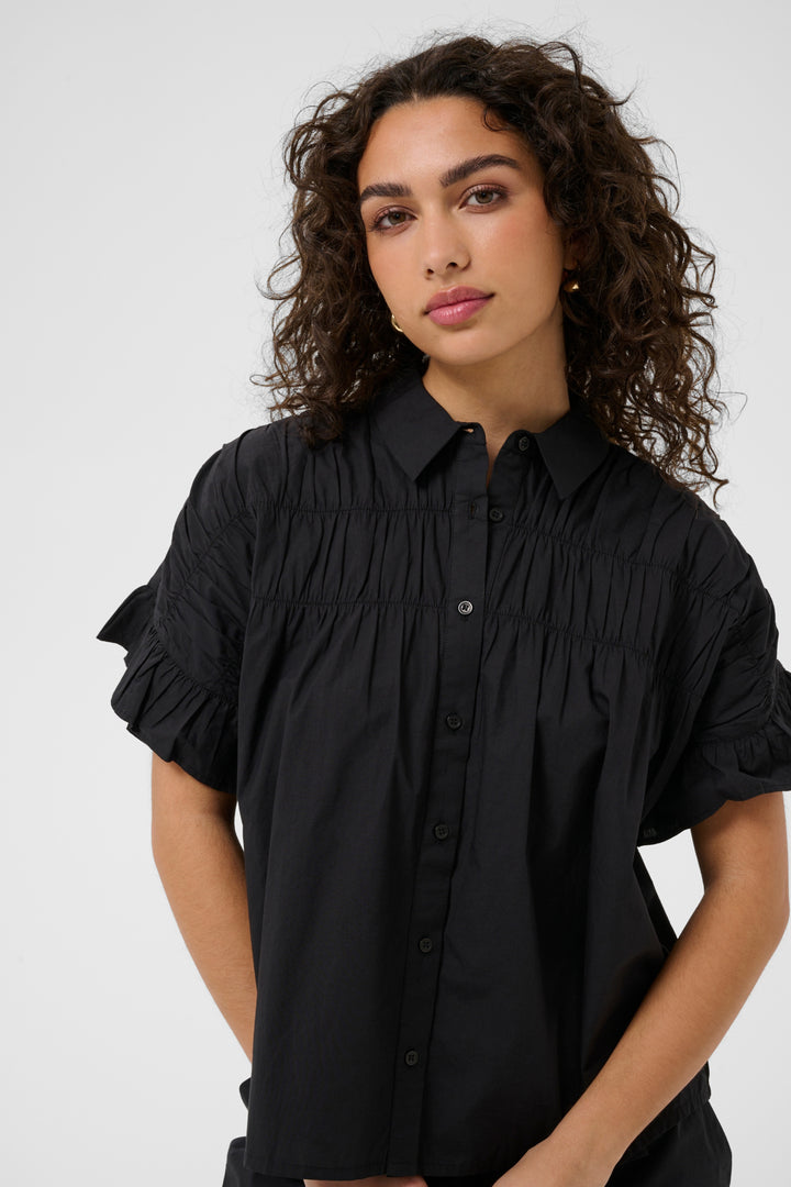 KAverdina Flouncce Shirt - Black Deep