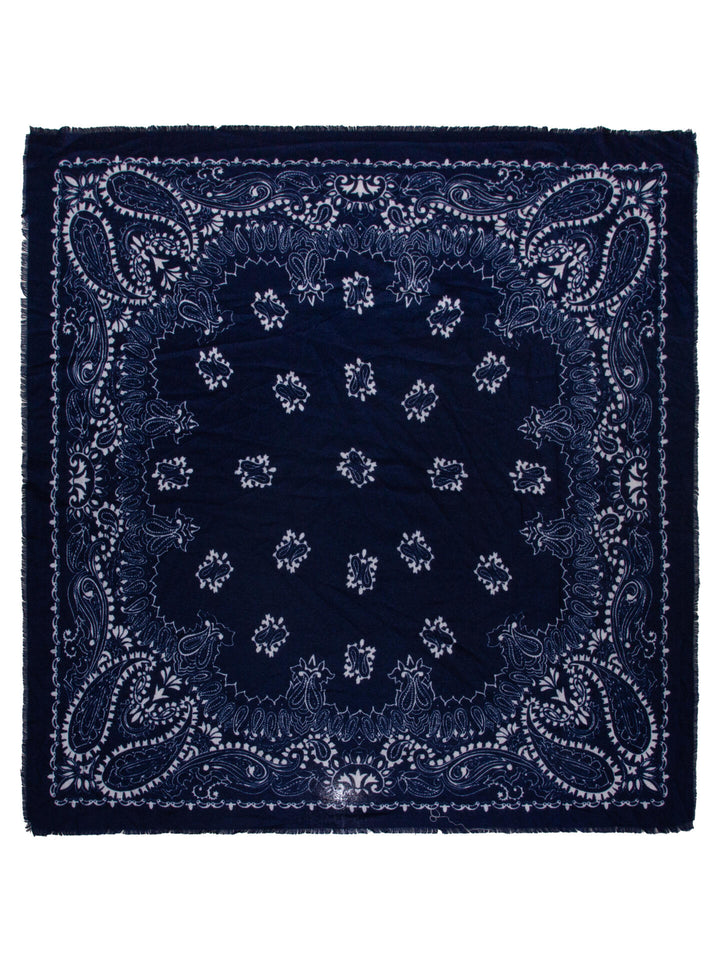 Skjerf Paisley Stort - Navy