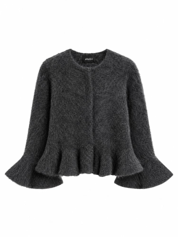 Maren Chunky Cardigan - Charcoal Melange