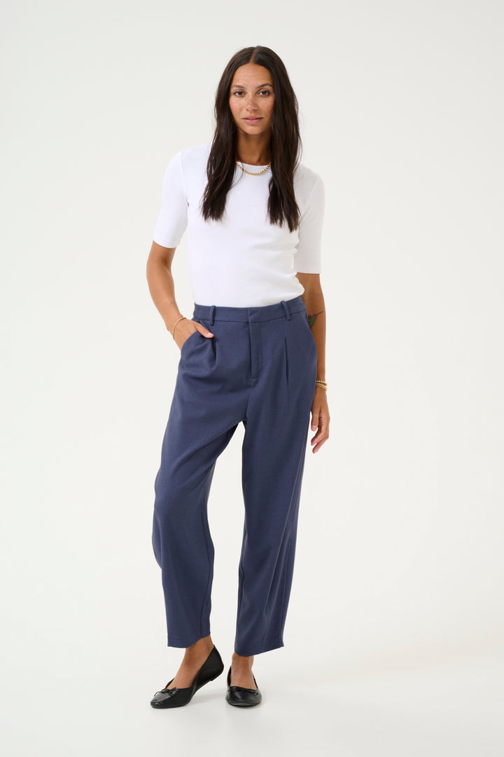 KAmerle 7/8 Pants Suiting - Blue Indigo Melange