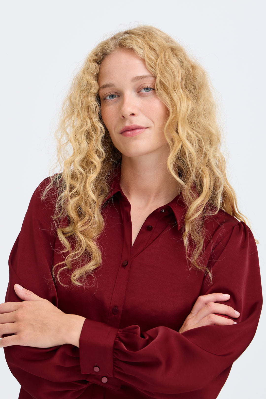 BYISA PEPLUM SHIRT - Sun-Dried Tomato