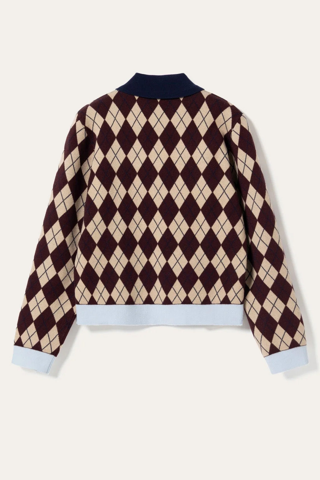 Makayla Knit - Diya Burgundy Check