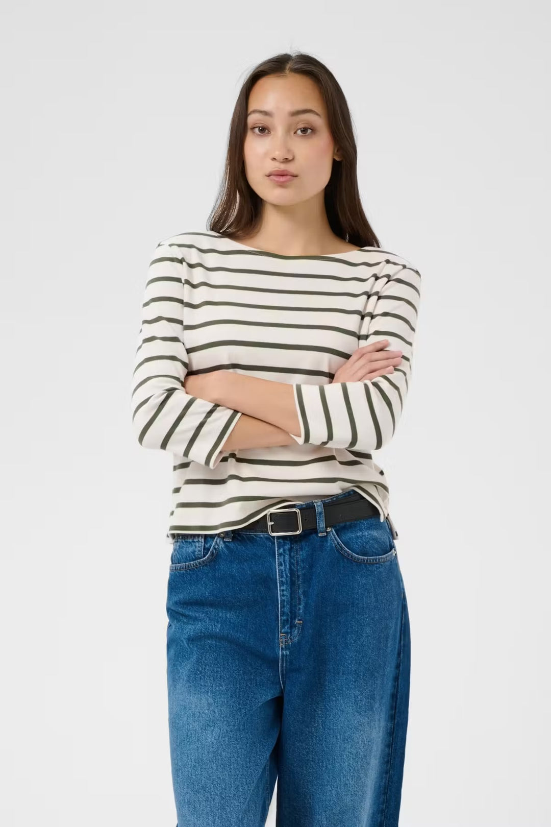 Nela T-shirt - Green Gables Stripe